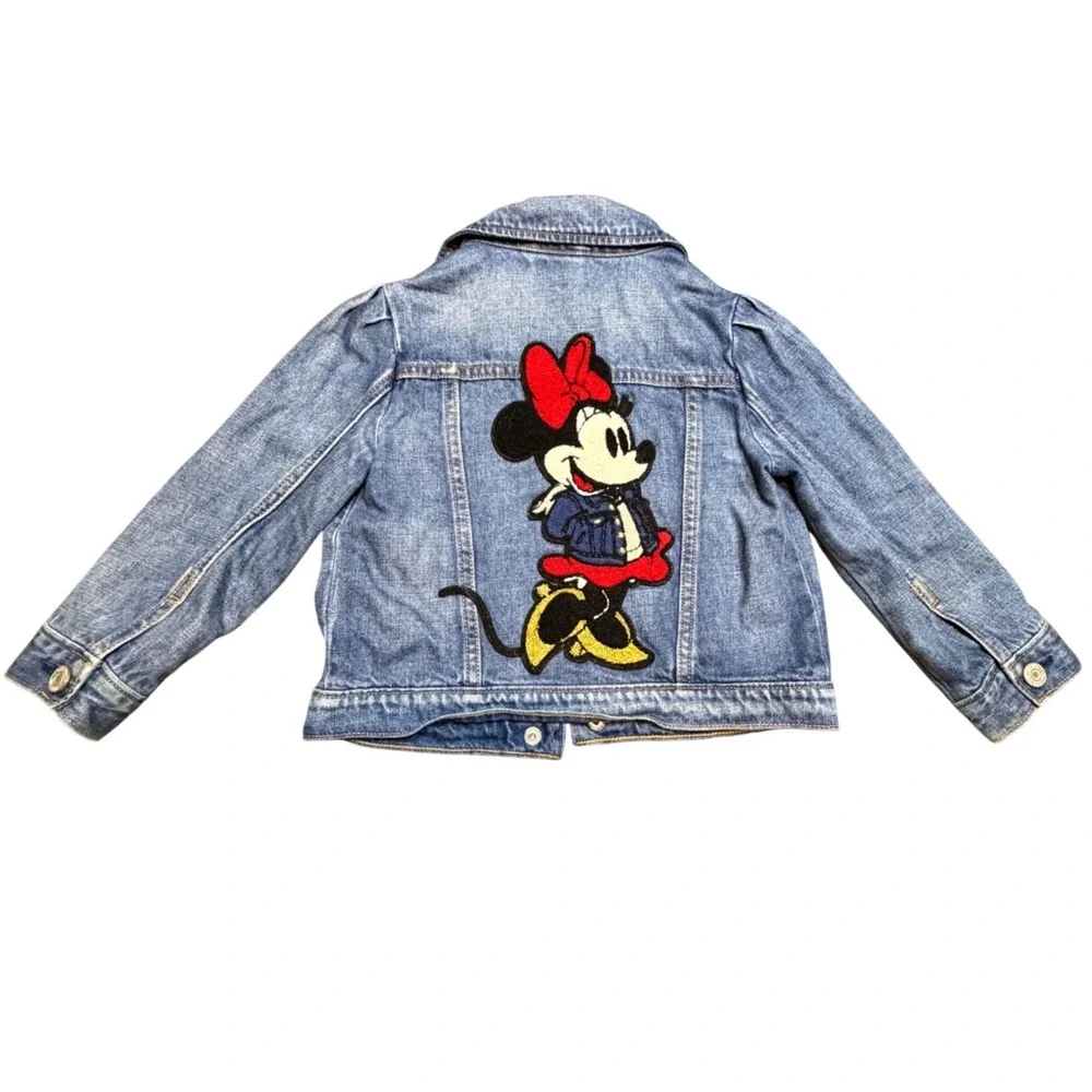 Gap‎ Kids Disney Minnie Mouse Blue Denim  Jean Jacket Size 4 Years Toddler